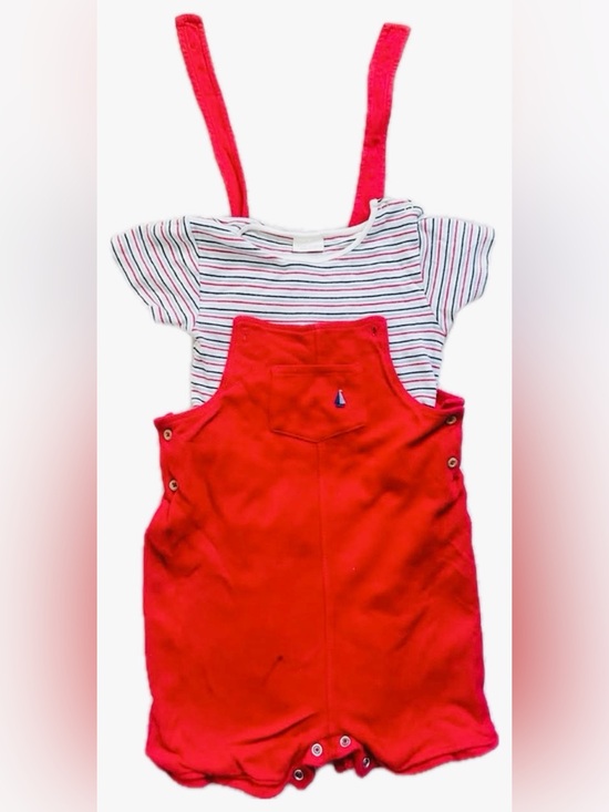 Other - Red Boat Dungarees and Bodysuit Set 1.5 -2 year